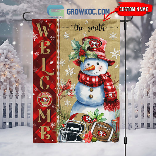 San Francisco 49ers Christmas Personalized Flag BGFLAG547
