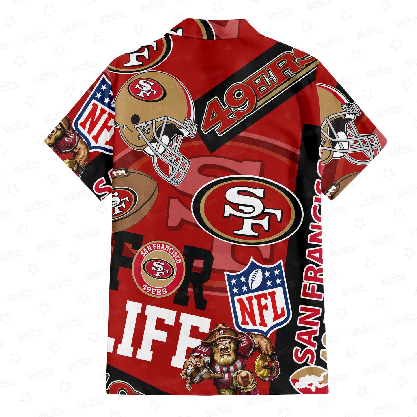 San Francisco 49ers Custom Limited Edition For Life Hawaiian Shirt and Shorts AZHAHWSS000269