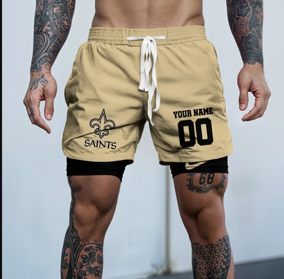 New Orleans Saints New Trending Men Double Layer Casual Shorts AZHADLCS000003