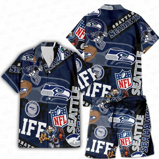 Seattle Seahawks Custom Limited Edition For Life Hawaiian Shirt and Shorts AZHAHWSS000245