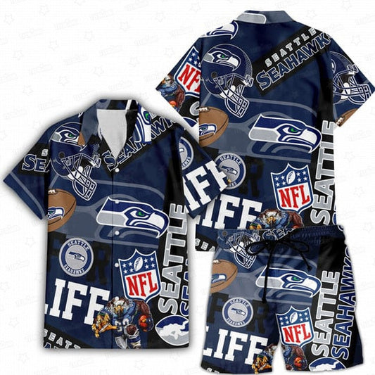 Seattle Seahawks Custom Limited Edition For Life Hawaiian Shirt and Shorts AZHAHWSS000245