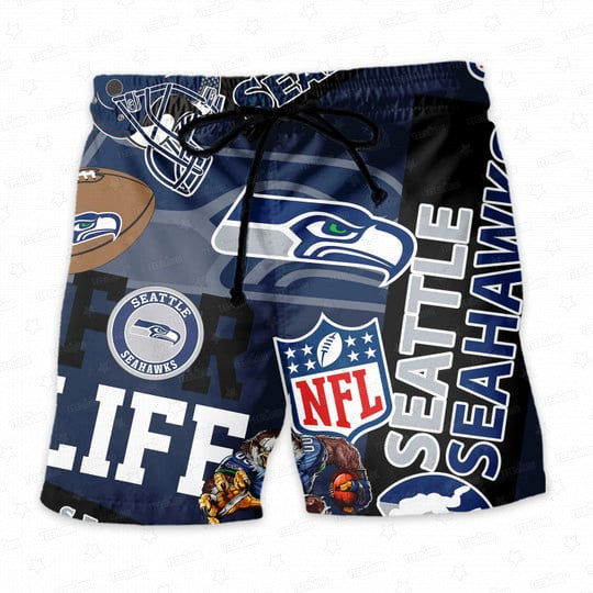 Seattle Seahawks Custom Limited Edition For Life Hawaiian Shirt and Shorts AZHAHWSS000245