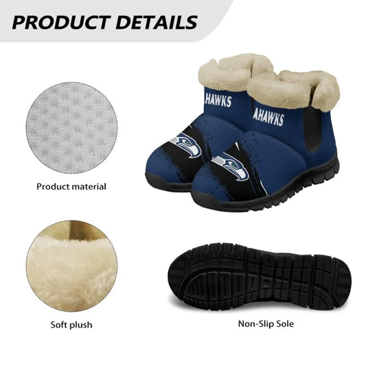 Seattle Seahawks Comfy Winter Snow Boots AZDDWSB000080