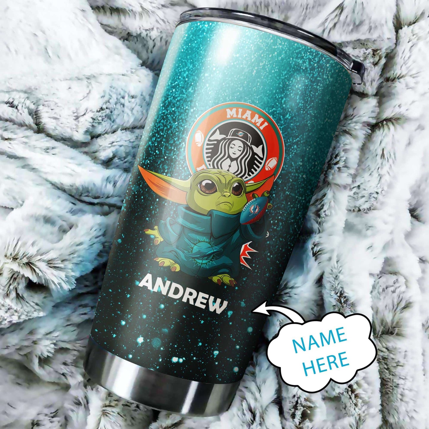 Miami Dolphins Personalized Tumbler BG569