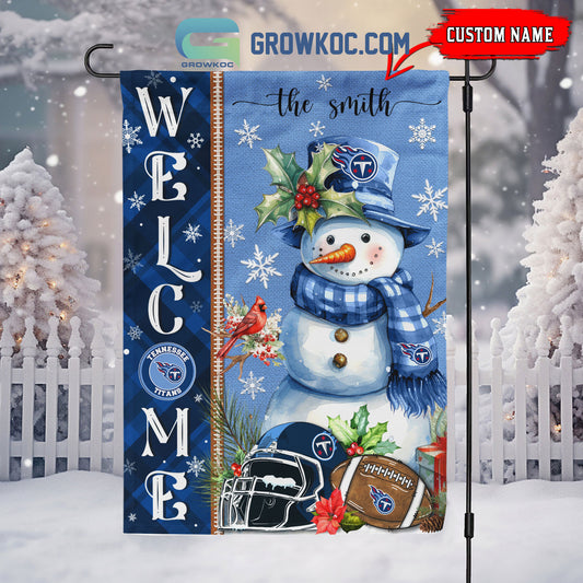 Tennessee Titans Christmas Personalized Flag BGFLAG550
