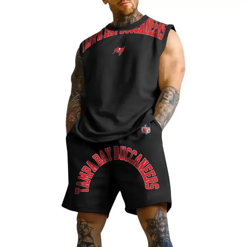 Tampa Bay Buccaneers Combo Men Jersey Tank Top and Shorts AZICOTATTMS00027