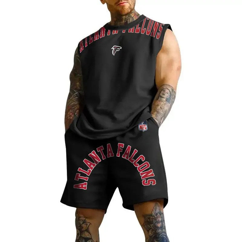 Atlanta Falcons Combo Men Jersey Tank Top and Shorts AZICOTATTMS00028