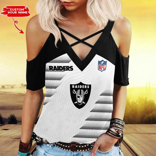 Las Vegas Raiders Personalized Miss Hollow Out Blouse Shirt BGMHS054