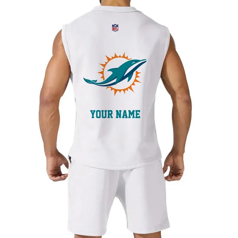 Miami Dolphins Combo Men Jersey Tank Top and Shorts AZICOTATTMS00007