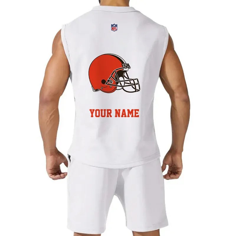 Cleveland Browns Combo Men Jersey Tank Top and Shorts AZICOTATTMS00003