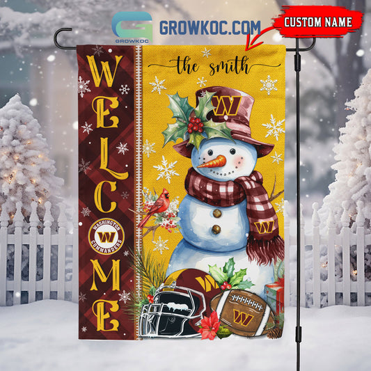 Washington Commanders Christmas Personalized Flag BGFLAG551