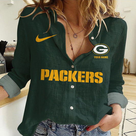 Green Bay Packers Personalized Woman Shirt AZBTLWS000023