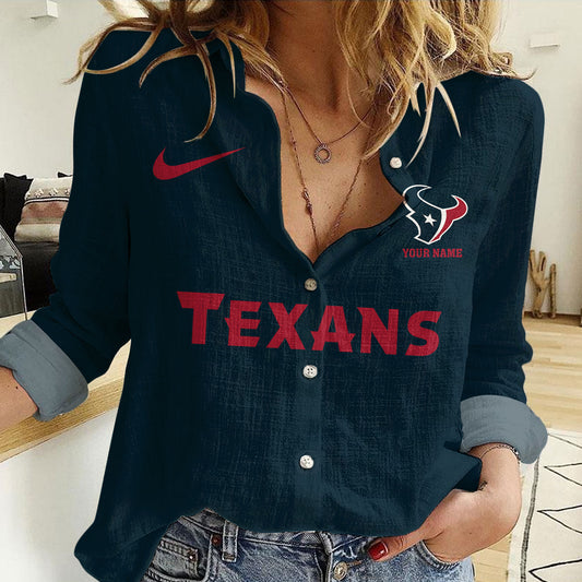 Houston Texans Personalized Woman Shirt AZBTLWS000024