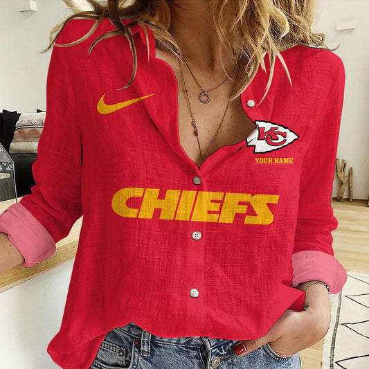 Kansas City Chiefs Personalized Woman Shirt AZBTLWS000028