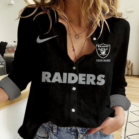 Las Vegas Raiders Personalized Woman Shirt AZBTLWS000008