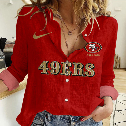 San Francisco 49ers Personalized Woman Shirt AZBTLWS000029