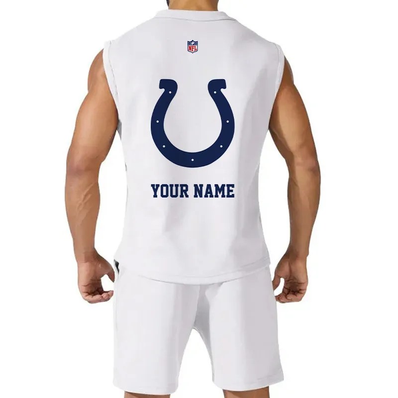 Indianapolis Colts Combo Men Jersey Tank Top and Shorts AZICOTATTMS00002