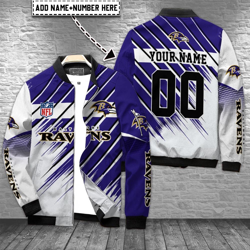 Baltimore Ravens Personalized Bomber Jacket AZCBJ153