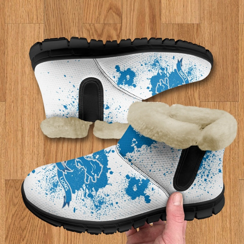Detroit Lions Comfy Winter Snow Boots AZDDWSB000104