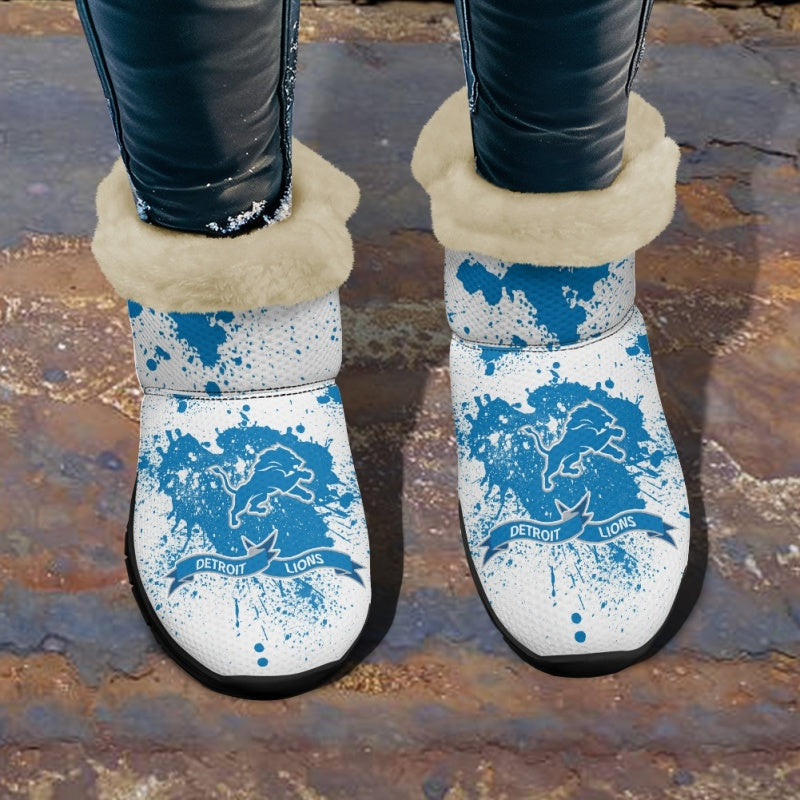 Detroit Lions Comfy Winter Snow Boots AZDDWSB000104