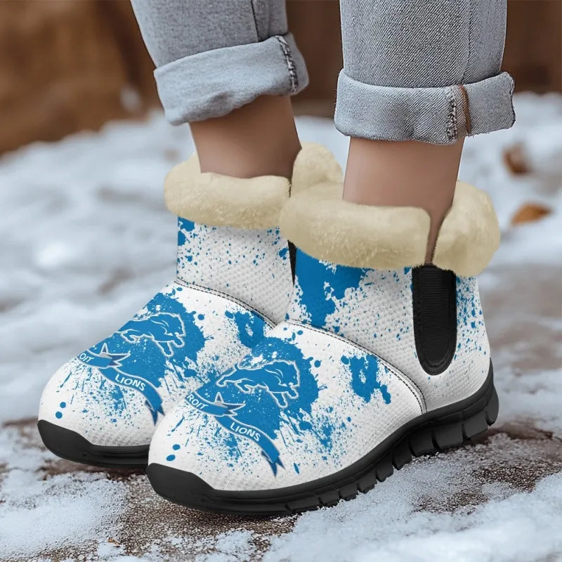 Detroit Lions Comfy Winter Snow Boots AZDDWSB000104
