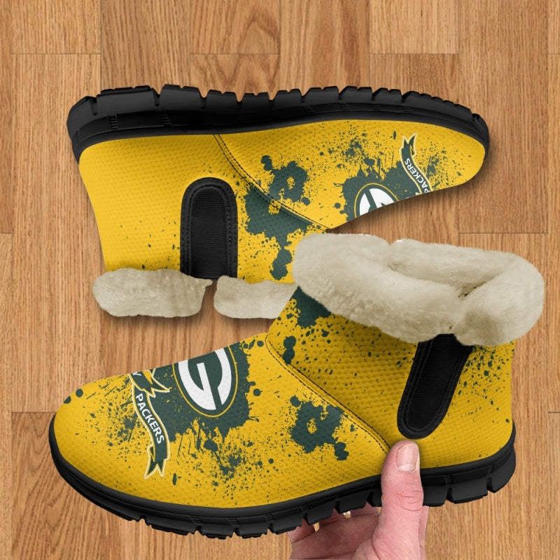 Green Bay Packers Comfy Winter Snow Boots AZDDWSB000105