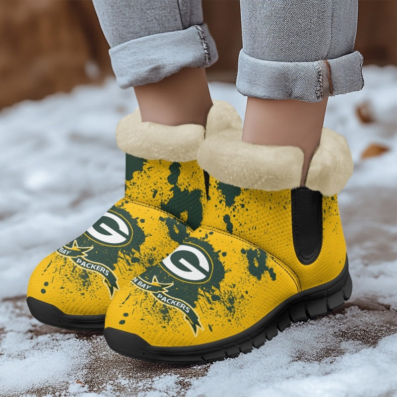 Green Bay Packers Comfy Winter Snow Boots AZDDWSB000105