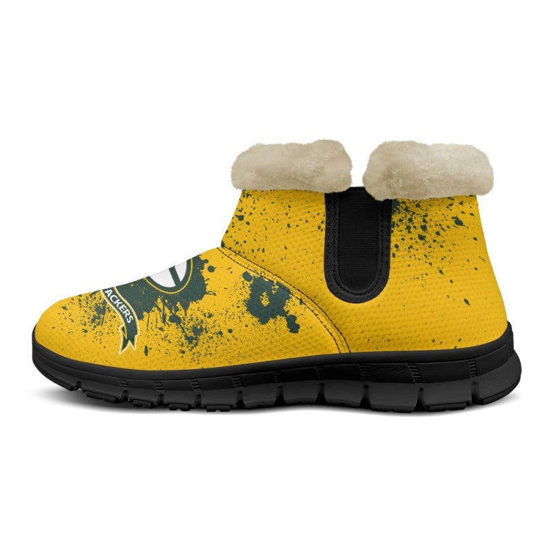 Green Bay Packers Comfy Winter Snow Boots AZDDWSB000105