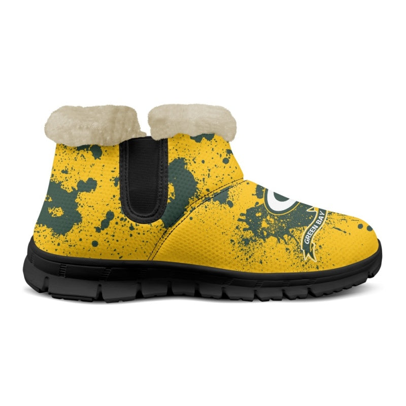 Green Bay Packers Comfy Winter Snow Boots AZDDWSB000105