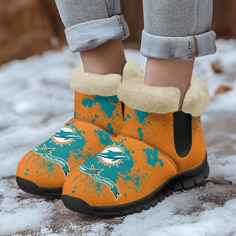 Miami Dolphins Comfy Winter Snow Boots AZDDWSB000126