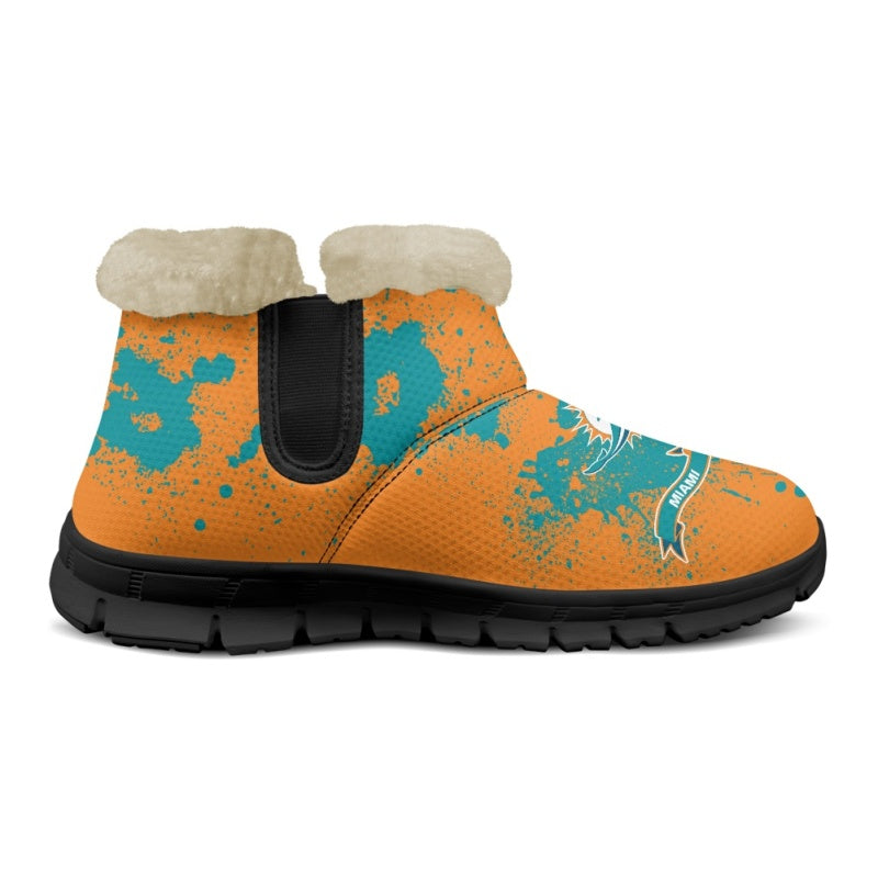 Miami Dolphins Comfy Winter Snow Boots AZDDWSB000126