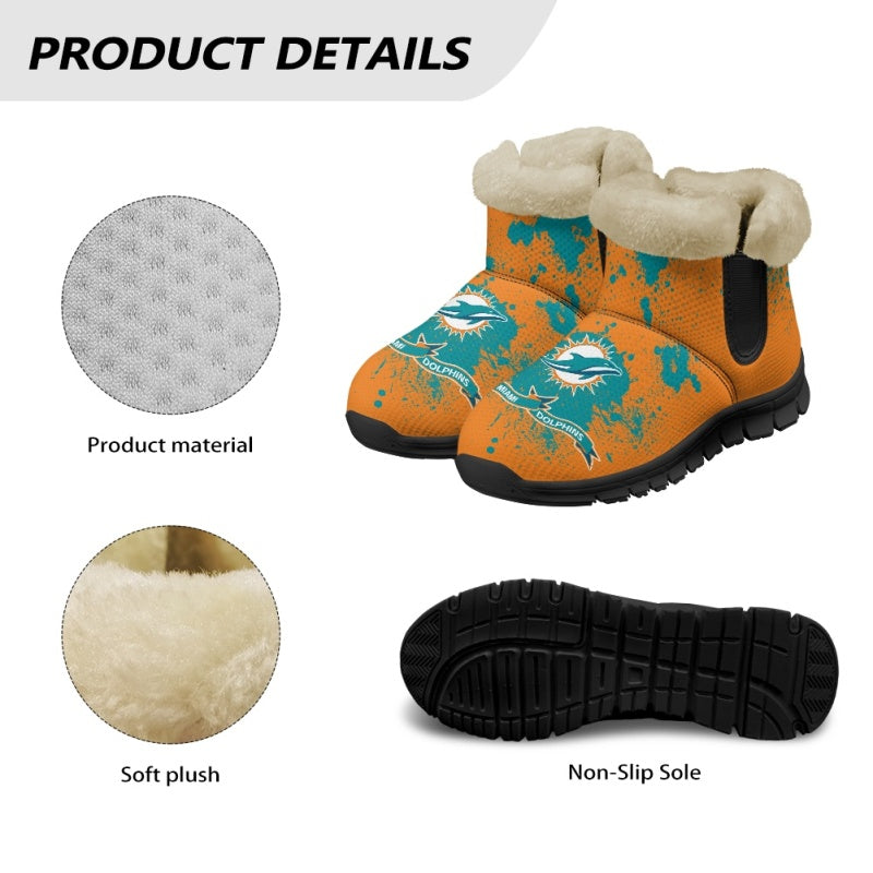 Miami Dolphins Comfy Winter Snow Boots AZDDWSB000126
