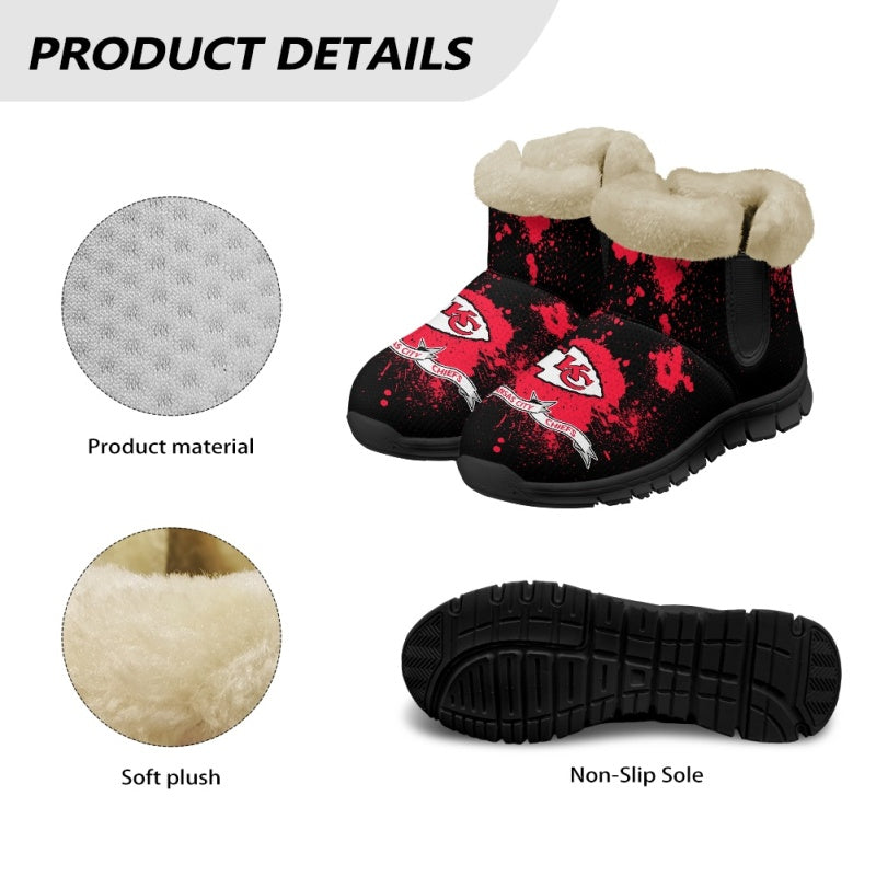 Kansas City Chiefs Comfy Winter Snow Boots AZDDWSB000123