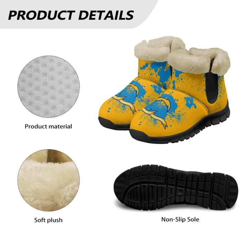 Los Angeles Chargers Comfy Winter Snow Boots AZDDWSB000125