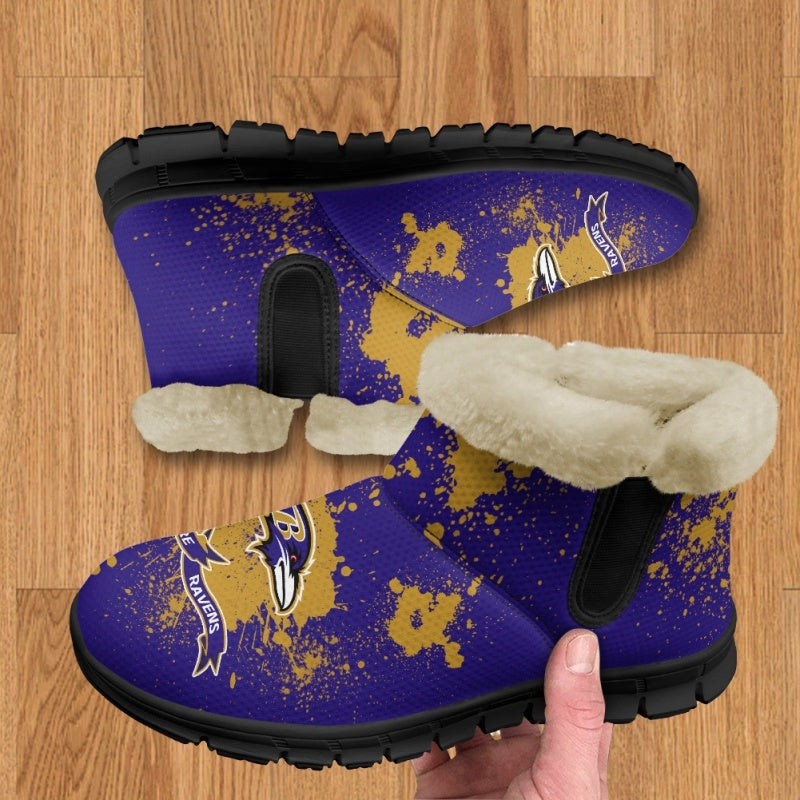 Baltimore Ravens Comfy Winter Snow Boots AZDDWSB000115