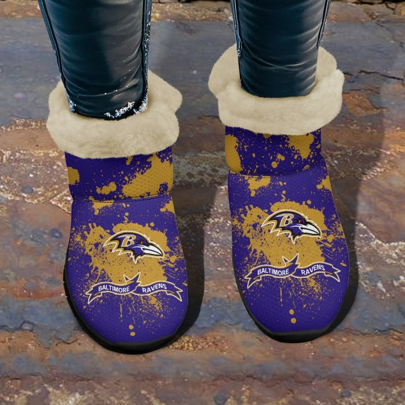 Baltimore Ravens Comfy Winter Snow Boots AZDDWSB000115