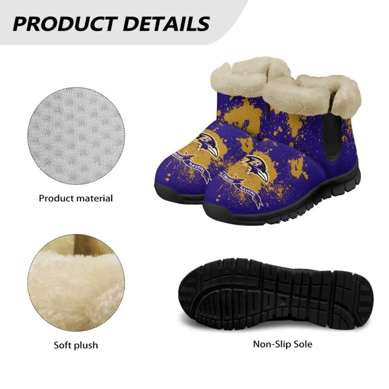 Baltimore Ravens Comfy Winter Snow Boots AZDDWSB000115