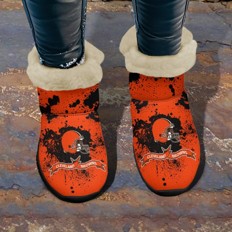 Cleveland Browns Comfy Winter Snow Boots AZDDWSB000118