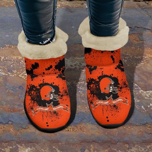 Cleveland Browns Comfy Winter Snow Boots AZDDWSB000118