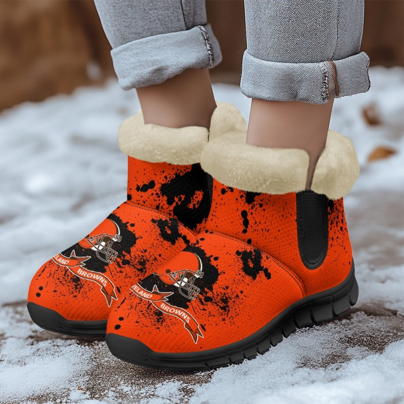 Cleveland Browns Comfy Winter Snow Boots AZDDWSB000118