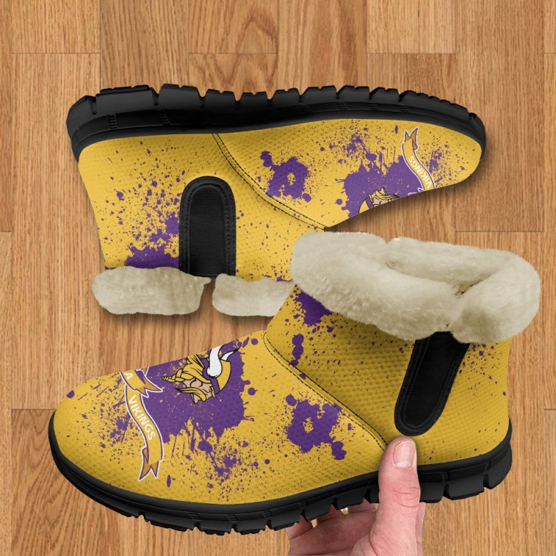 Minnesota Vikings Comfy Winter Snow Boots AZDDWSB000107