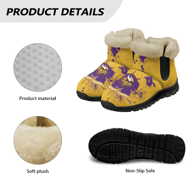 Minnesota Vikings Comfy Winter Snow Boots AZDDWSB000107