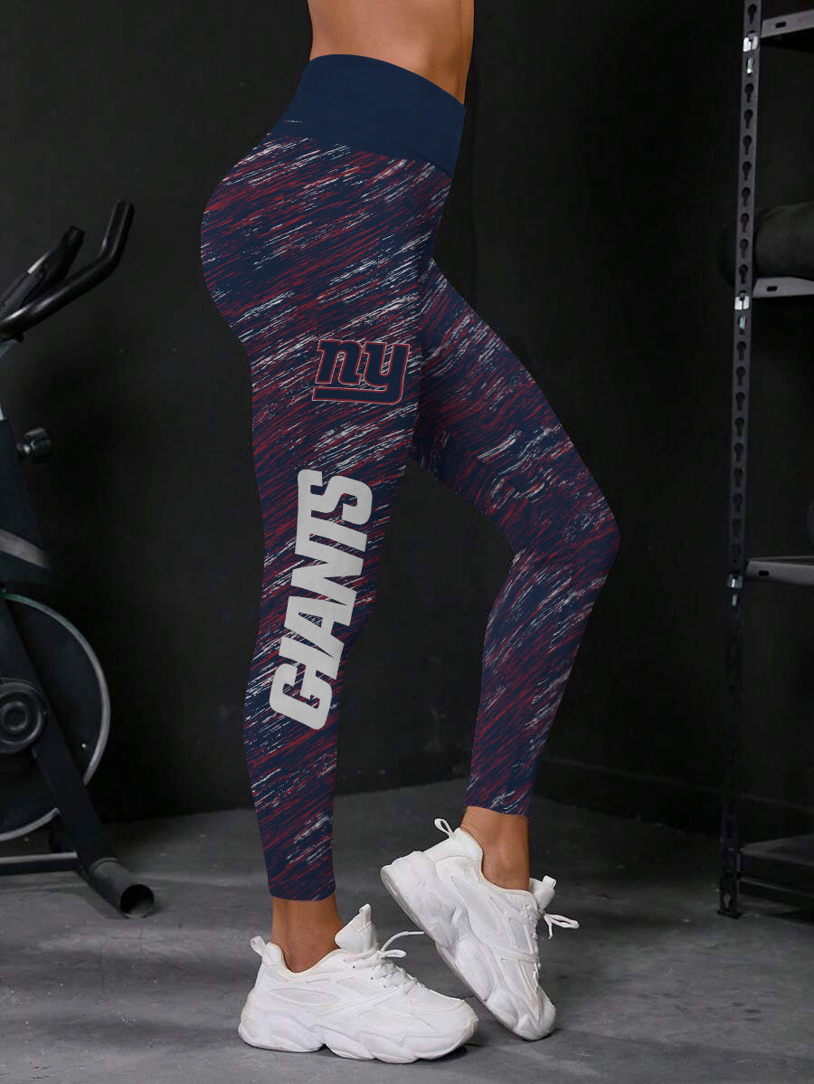 New York Giants High Waist Push Up Printed Leggings (1)