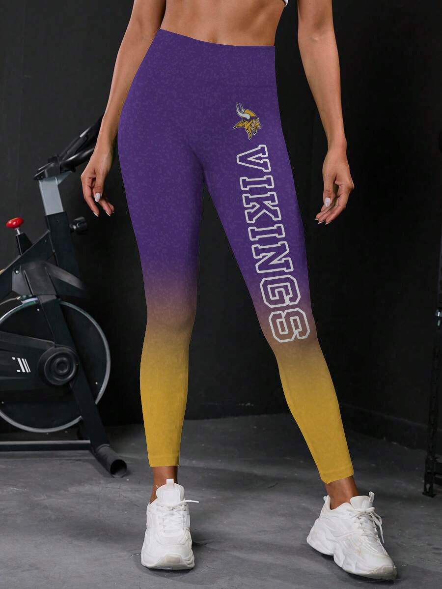 Minnesota Vikings High Waist Push Up Printed Leggings (4)