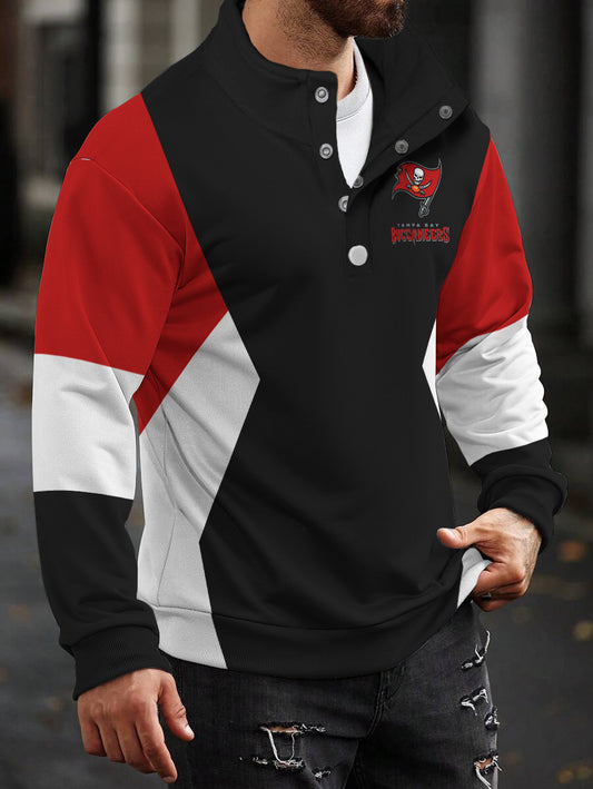 Tampa Bay Buccaneers Casual Colorful Stand Collar Sweatshirt AZBTSCSW000482