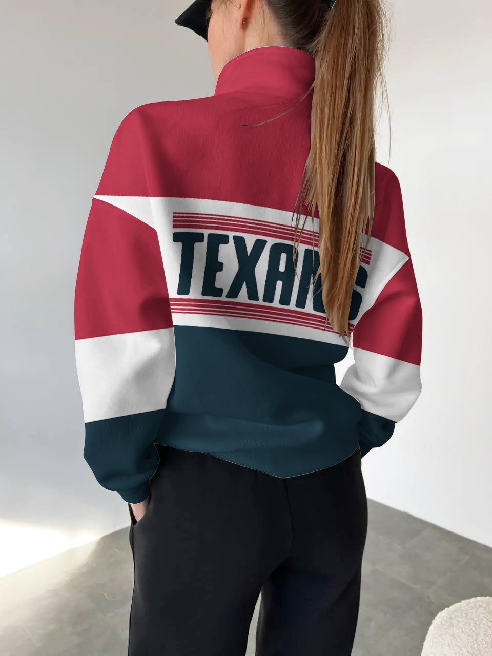 Houston Texans Casual Colorful Stand Collar Sweatshirt AZBTSCSW000228