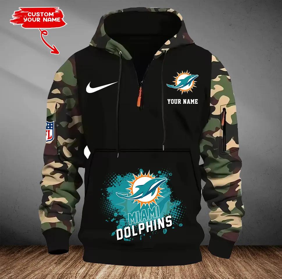 Miami Dolphins Camouflage Hooded Sweatshirt HA51
