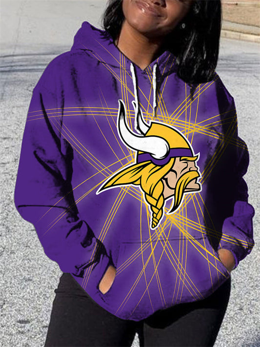 Minnesota Vikings 3D Printed Pocket Pullover Hoodie AZBTPH000133