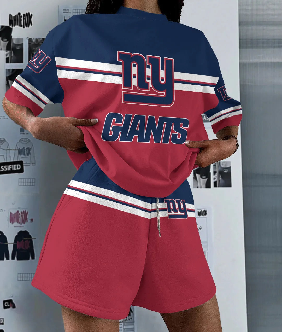 New York Giants Limited Edition Top And Shorts Two-Piece Suits (1)