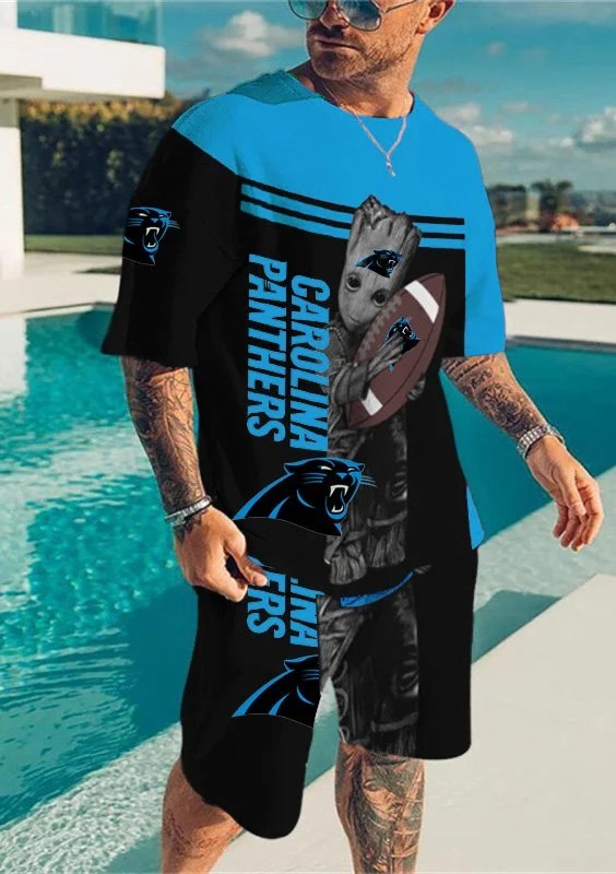 Carolina Panthers T-shirt and Shorts AZTS480